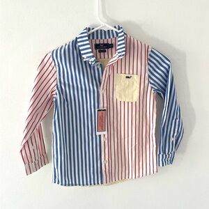 NWT Vineyard Vines Striped Long Sleeve Button Down, Size: 6